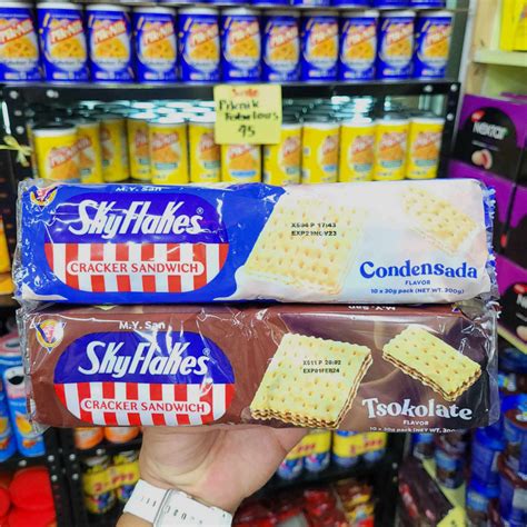 Skyflakes Crackers from the Philippines: Condensada, Tsokolate.